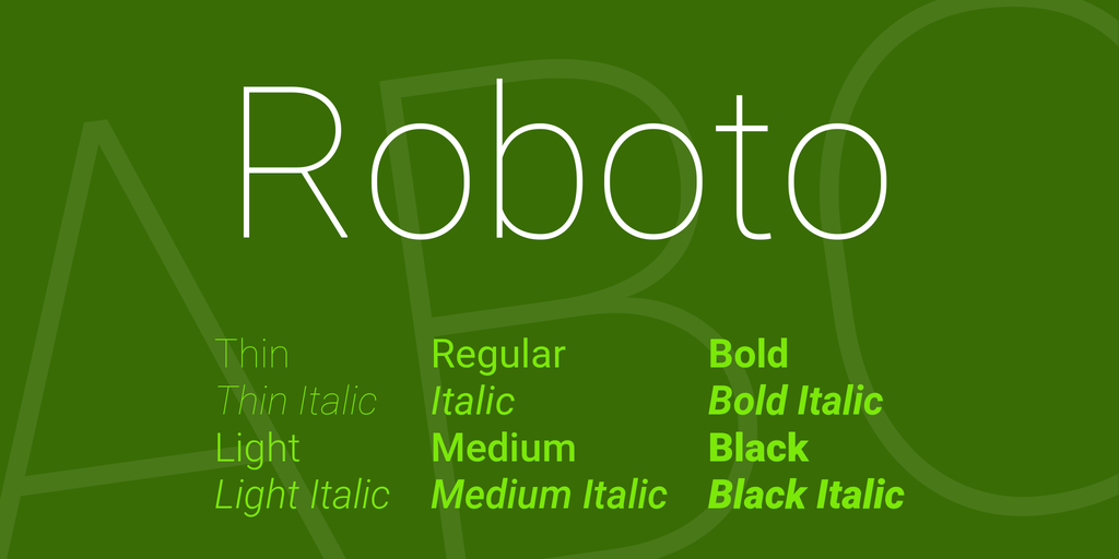 폰트 Roboto