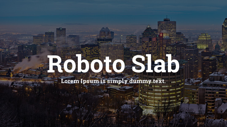 폰트 Roboto Slab