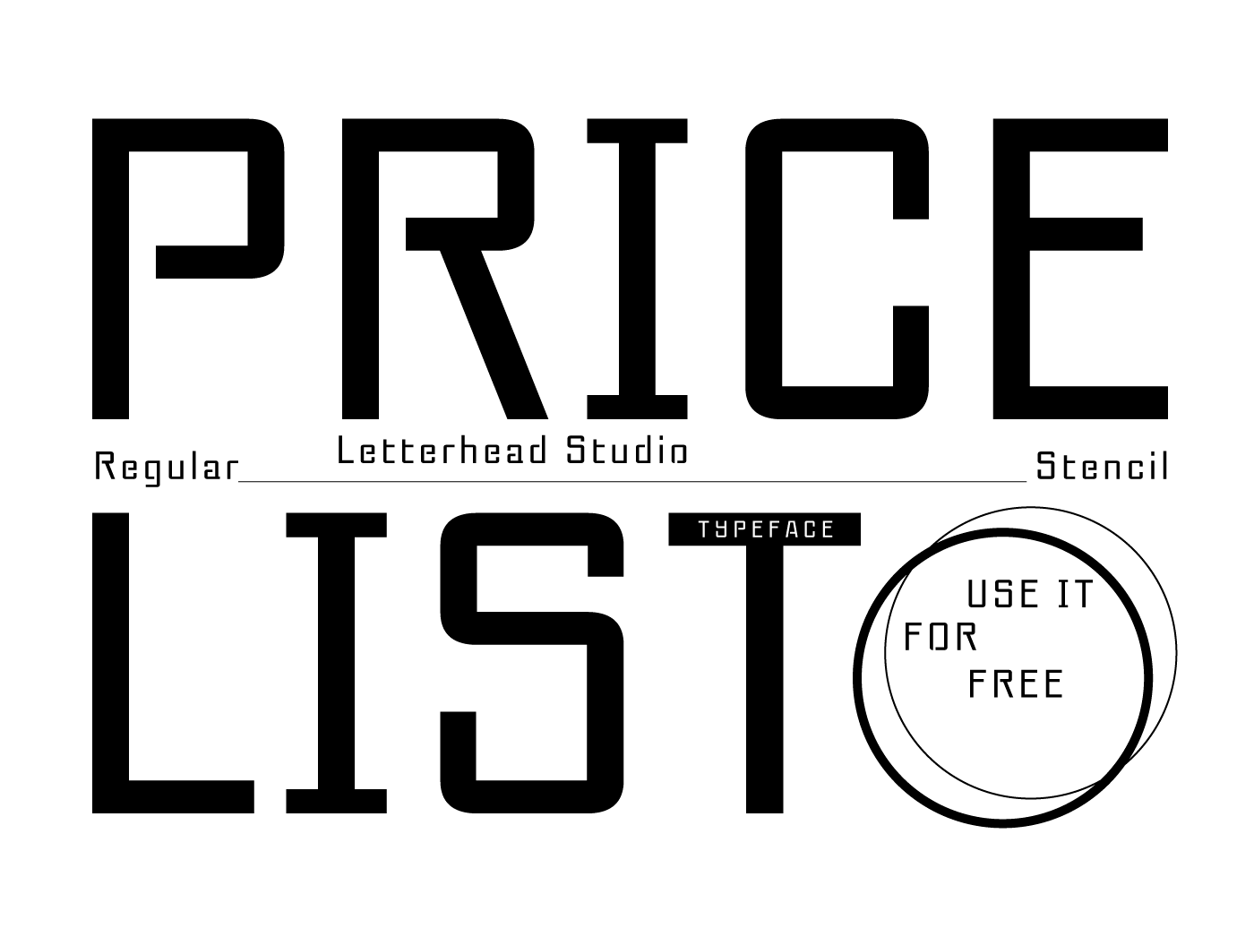 폰트 Pricelist