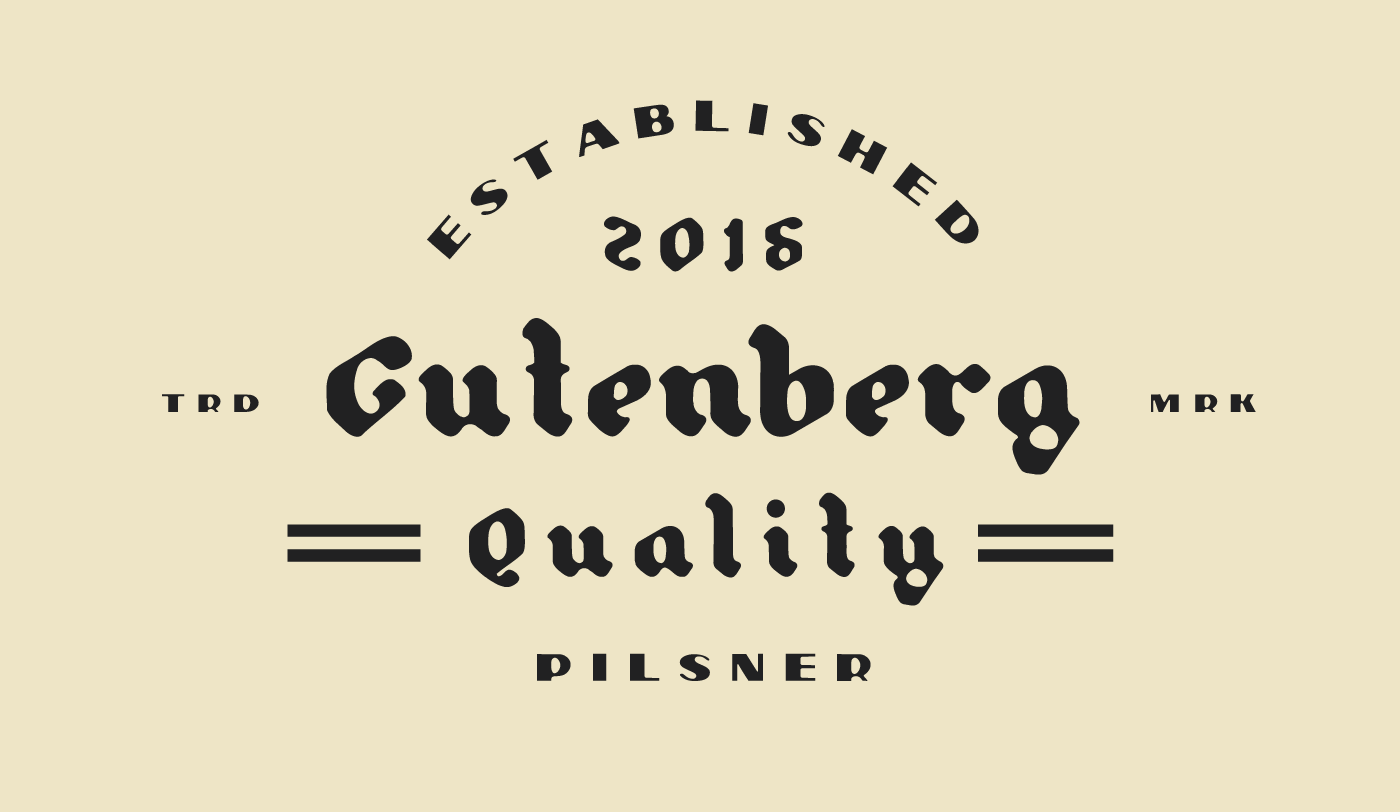 폰트 Gutenberg Blackletter & Pilsner