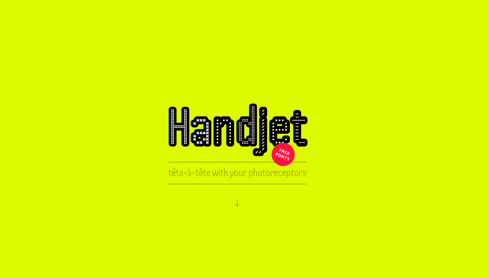 폰트 Handjet