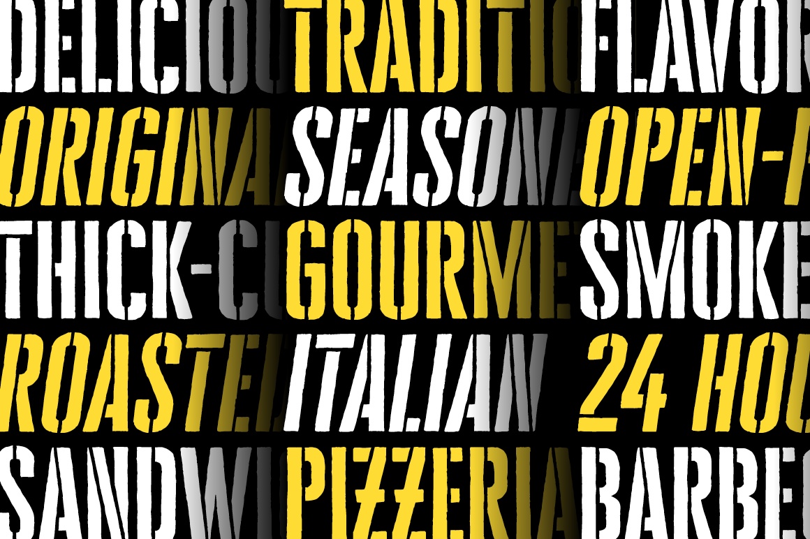 Cheddar Gothic Stencil