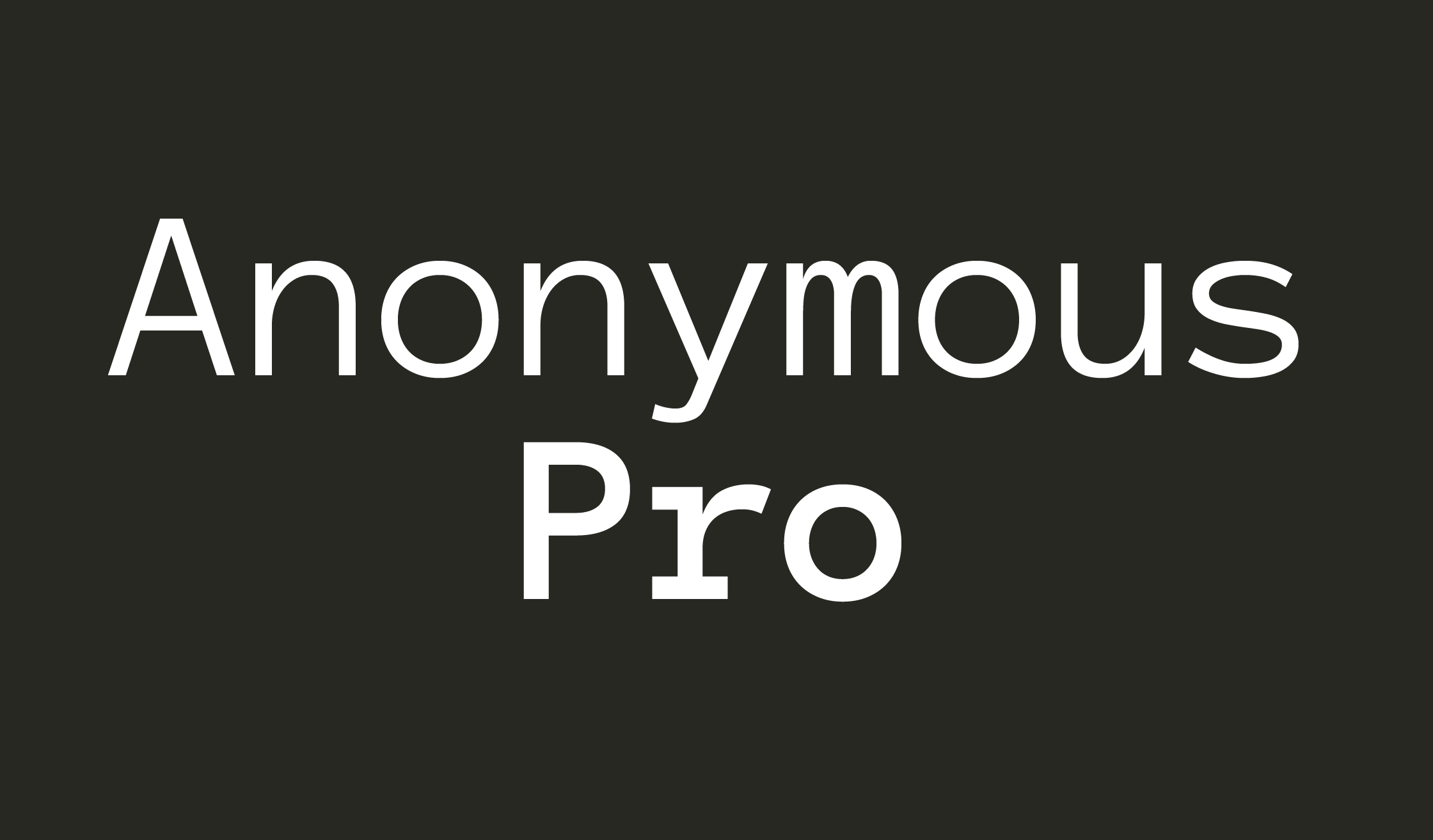폰트 Anonymous Pro