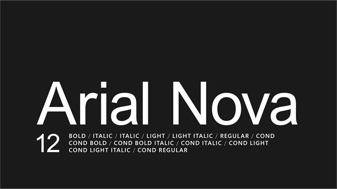 폰트 Arial Nova