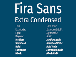 폰트 Fira Sans Extra Condensed