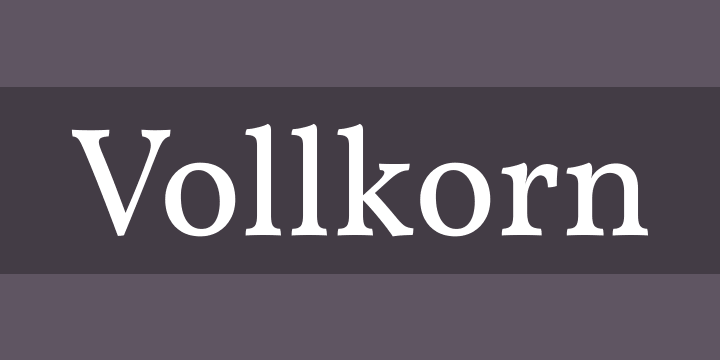 폰트 Vollkorn