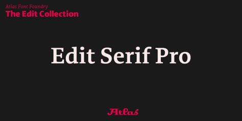 폰트 Edit Serif