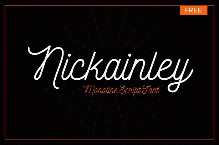 폰트 Nickainley