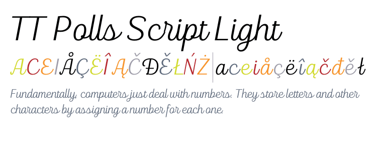 폰트 TT Polls Script