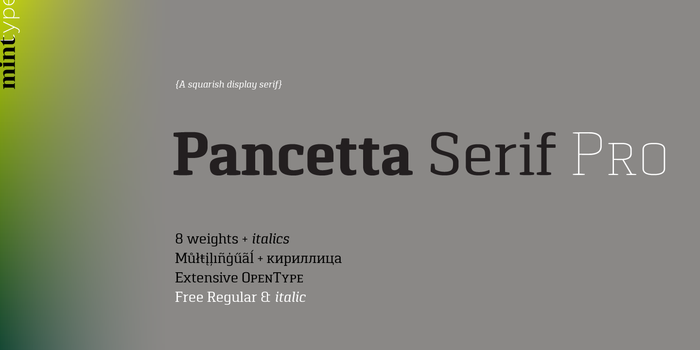 Pancetta Serif Pro