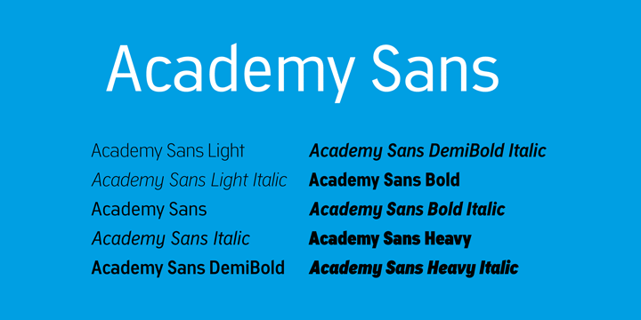폰트 Academy Sans