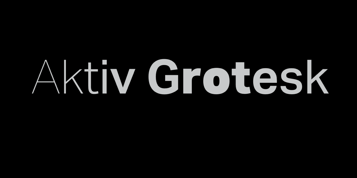 폰트 Aktiv Grotesk