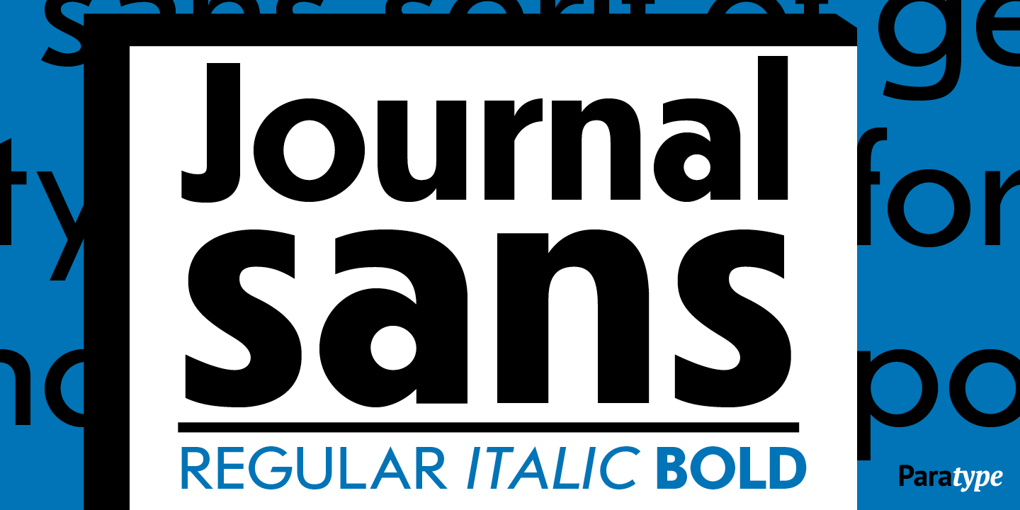 폰트 Journal Sans