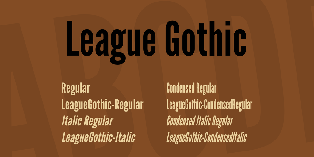 폰트 League Gothic
