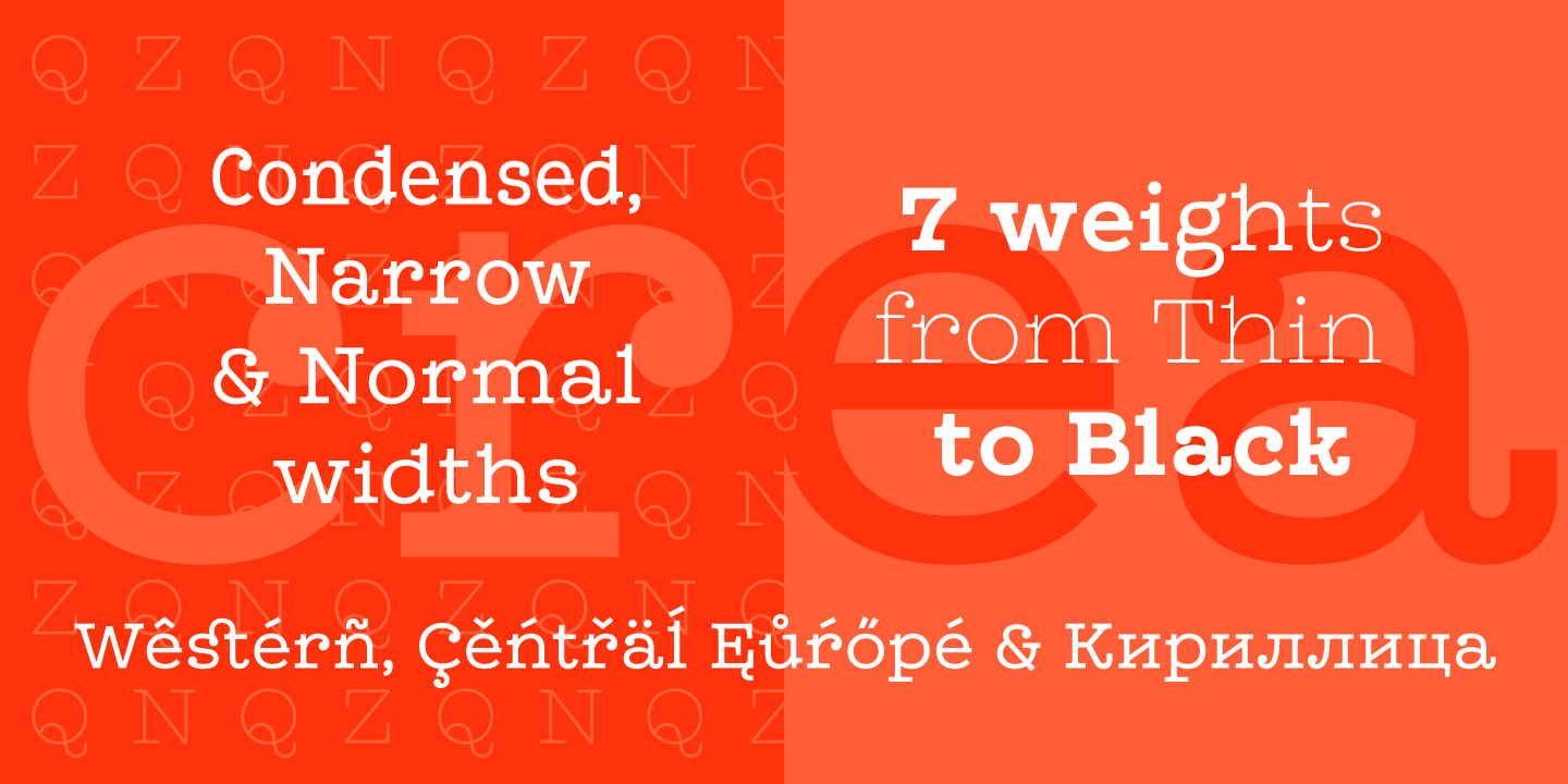 폰트 Leto Slab Narrow