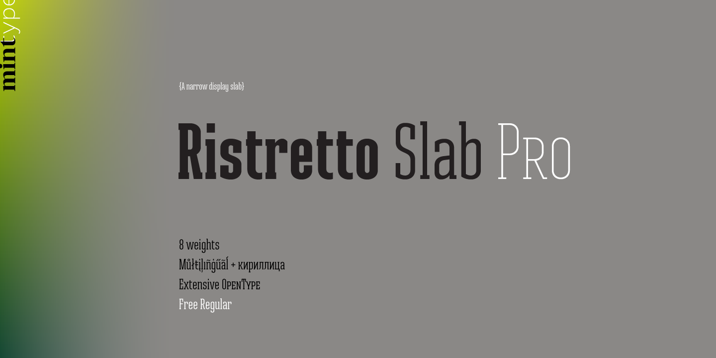 폰트 Ristretto Slab Pro