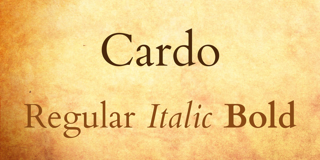 폰트 Cardo
