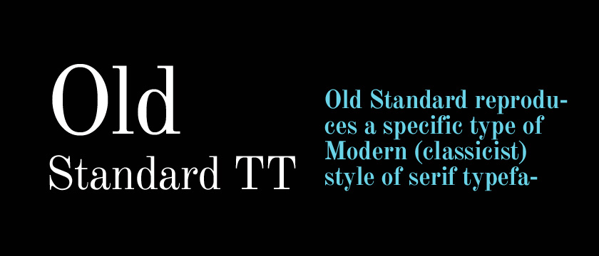 폰트 Old Standard TT