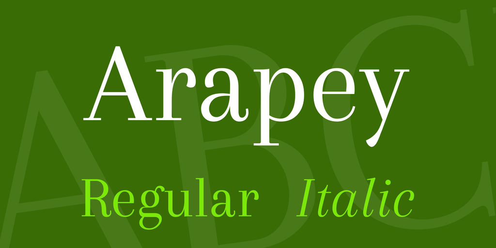 폰트 Arapey