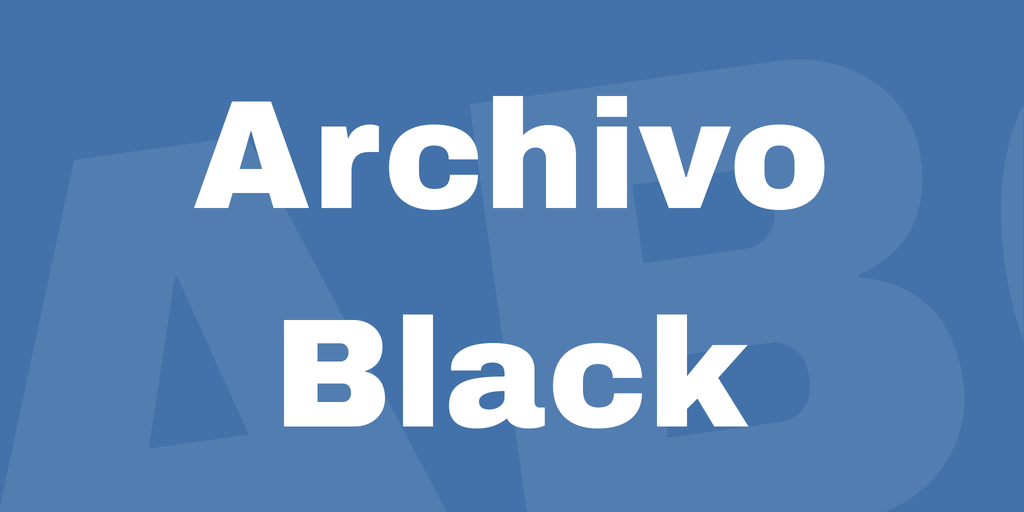 폰트 Archivo Black