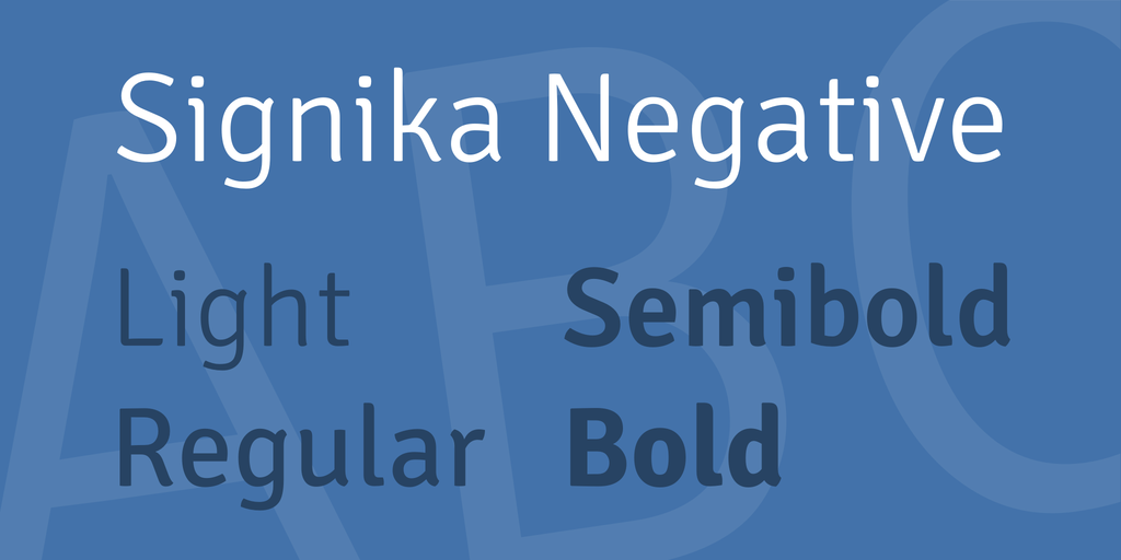 폰트 Signika Negative