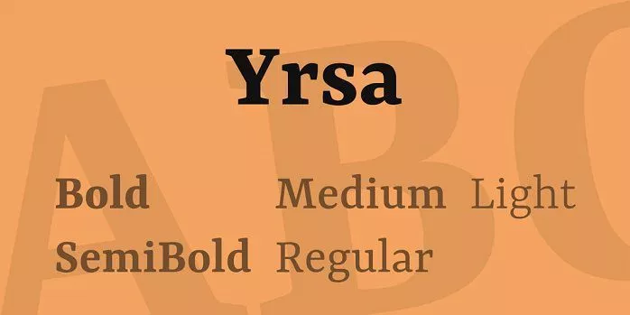 폰트 Yrsa