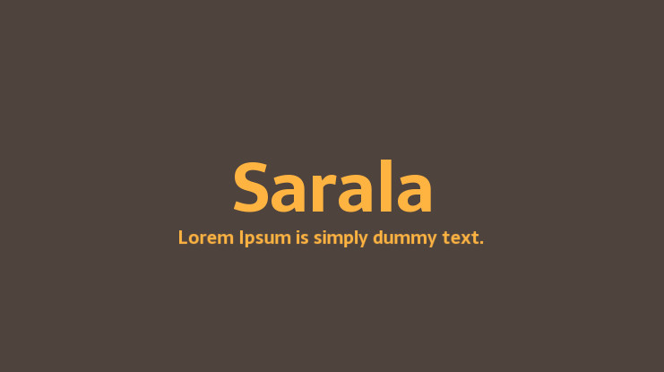 폰트 Sarala