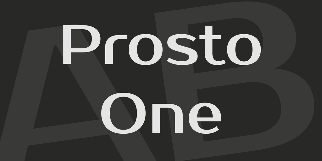 폰트 Prosto One