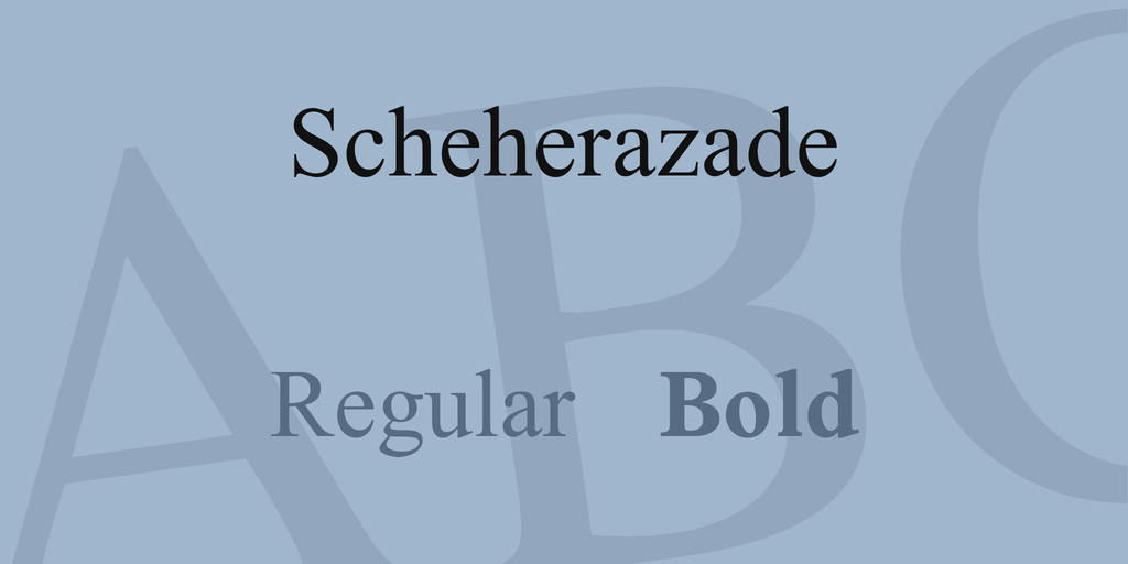 폰트 Scheherazade