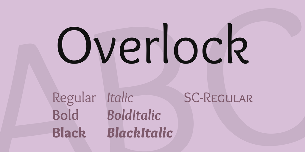 폰트 Overlock