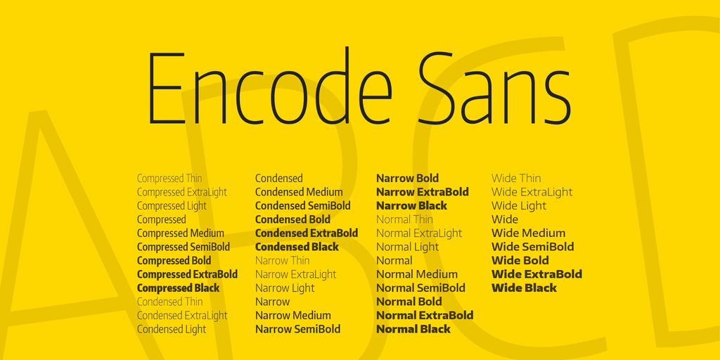 폰트 Encode Sans Semi Expanded
