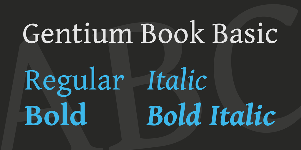 폰트 Gentium Book Basic