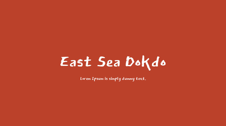 폰트 East Sea Dokdo