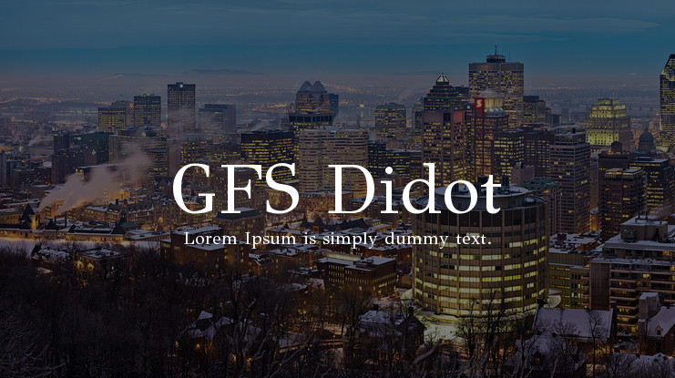 폰트 GFS Didot