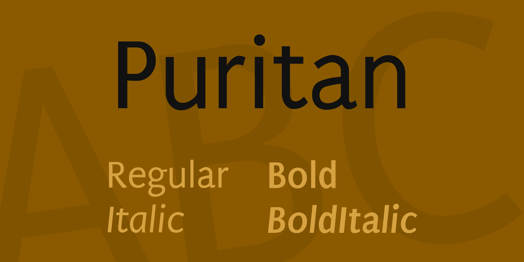 폰트 Puritan