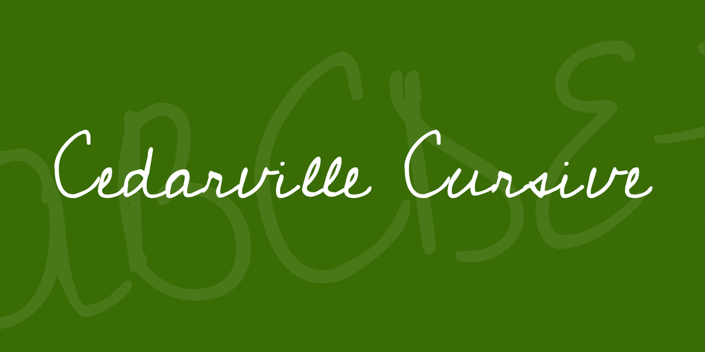 폰트 Cedarville Cursive