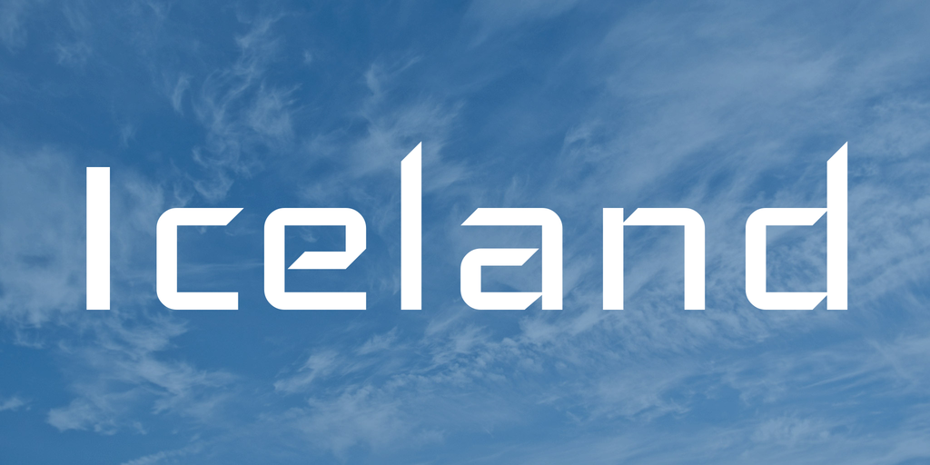 폰트 Iceland