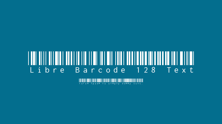 폰트 Libre Barcode 128 Text