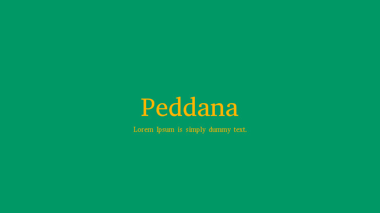 폰트 Peddana