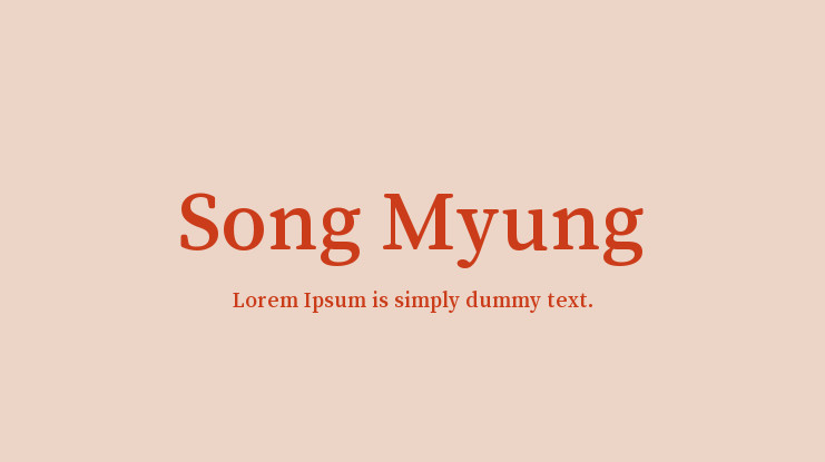 폰트 Song Myung