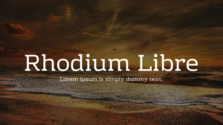 폰트 Rhodium Libre