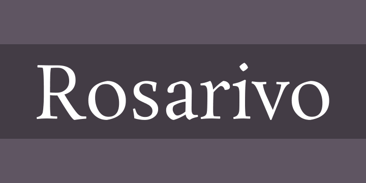 폰트 Rosarivo
