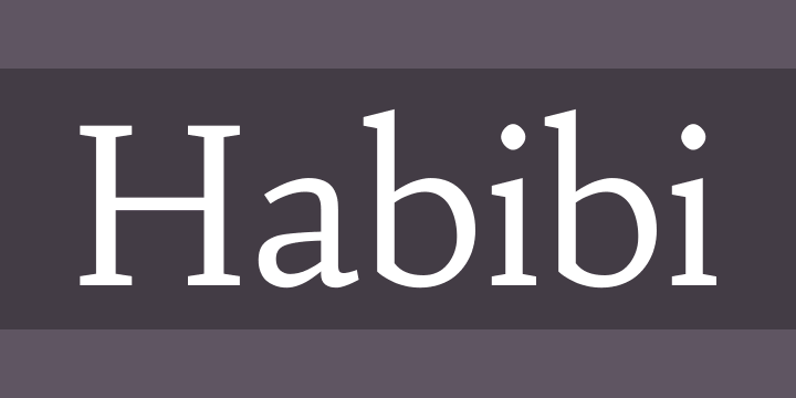 폰트 Habibi