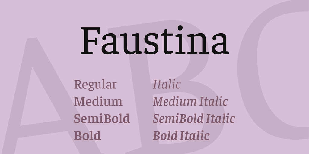 폰트 Faustina