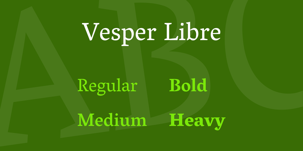 폰트 Vesper Libre