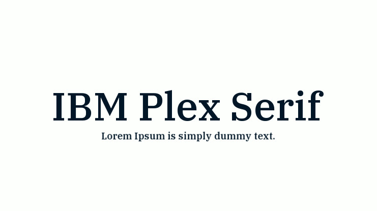 폰트 IBM Plex Serif