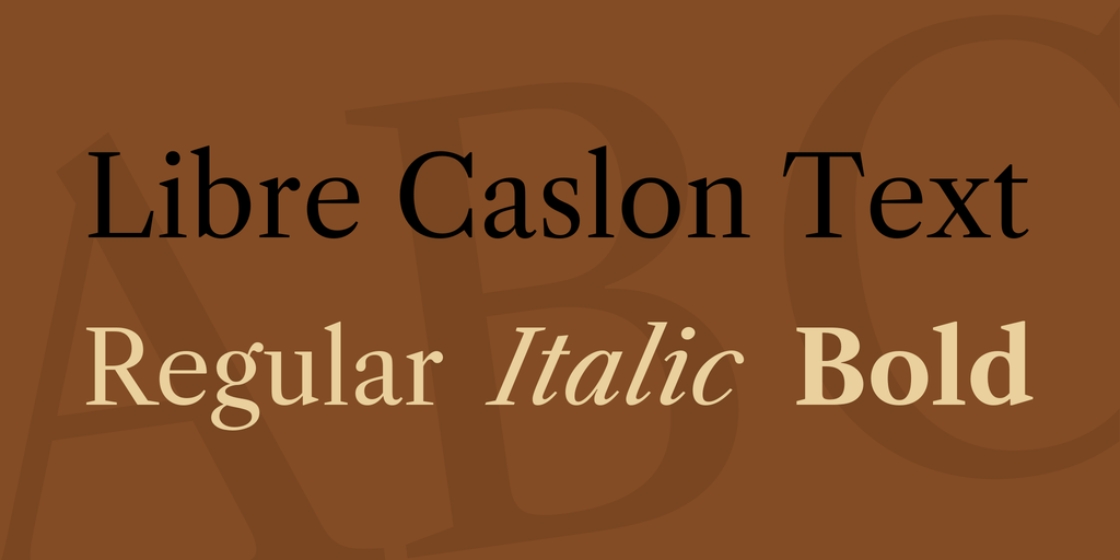 폰트 Libre Caslon Text