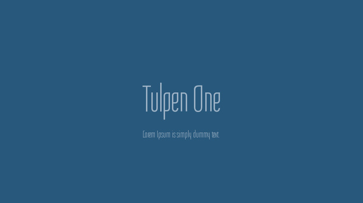 폰트 Tulpen One