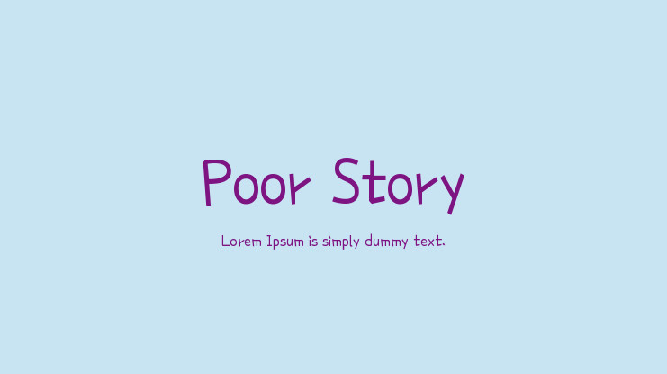 폰트 Poor Story