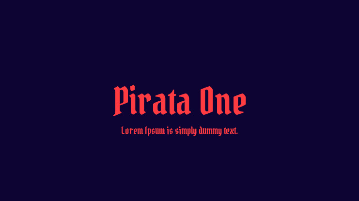 폰트 Pirata One